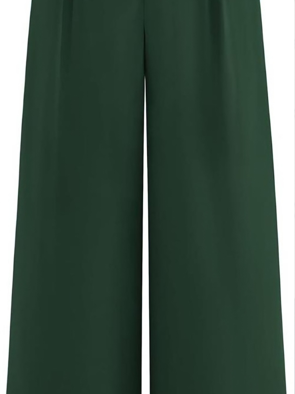 BTFBM High Waisted Pleated Wide Leg Dress Pants Green XXL NIP